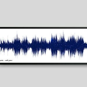 Paper Anniversary Gifts , Soundwave Art Galaxy Print , Star Constellation Print , Personalized Soundwave , Wedding Gift , song to sound wave