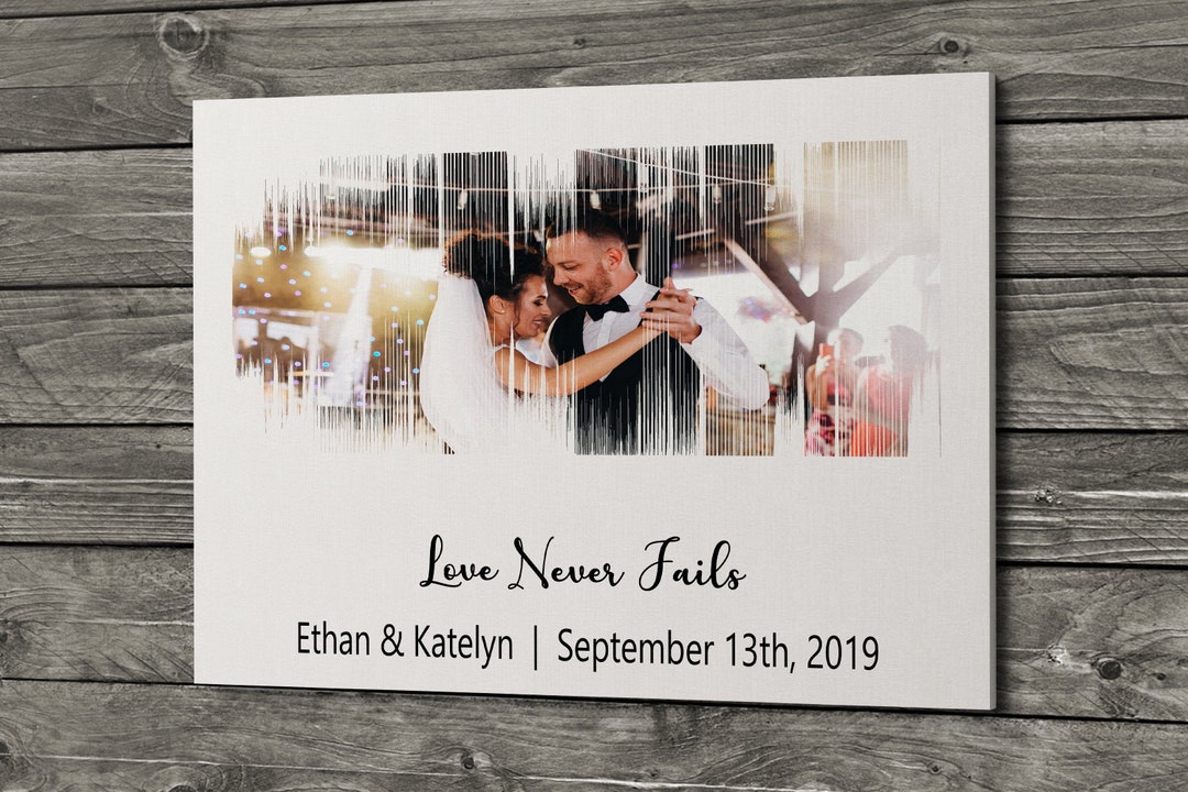 Picture on a Sound Wave, Sound Wave on Canvas , Custom Sound Wave Art ...