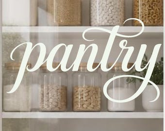 Die Cut Vinyl Pantry Door Decal