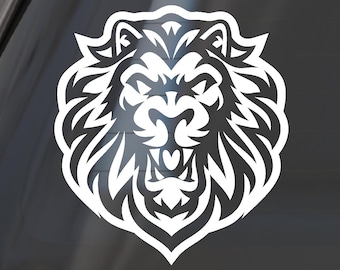Roaring Lion Vinyl Decal: Waterproof Car/Laptop Window Decor