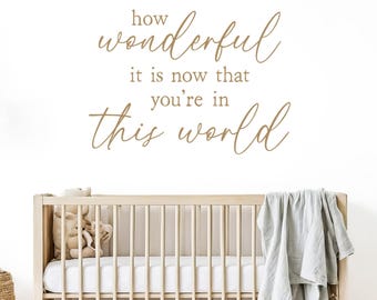 Nursery Wall Decal Quote