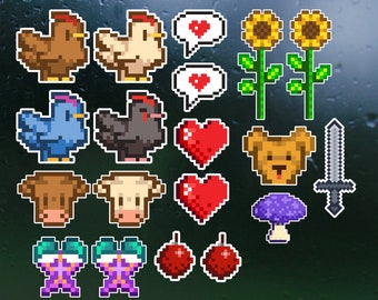 Pack d'autocollants Pixel Farm
