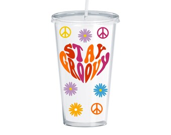 Hippie Decal Pack: Waterproof Vinyl Tumbler, Car, Laptop Stickers