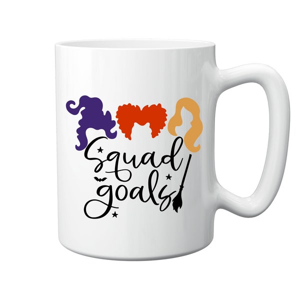 Dye Cut Vinyl Decal "Squad Goals" Halloween Themed Witch Decal - Mug Decal, Car Decal, Laptop Decal, Window Decal