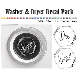 Dye Cut Vinyl Decal Pack - Washer & Dryer Decals - Laundry Room Decor
