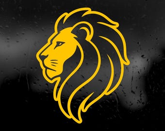 Die Cut Vinyl Decal - Lion Side Profile