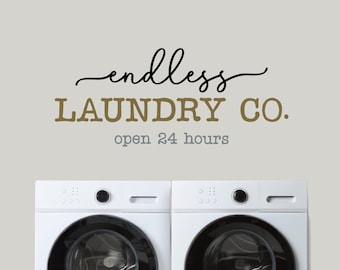 Die Cut Vinyl Laundry Room Wall Decal - Endless Laundry Co