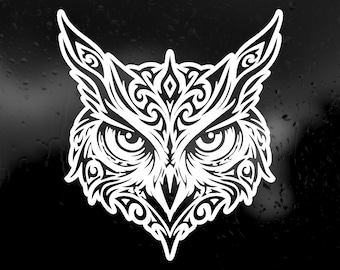 Die Cut Vinyl Decal - Owl Face