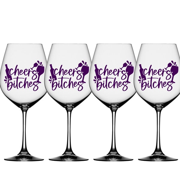 Wine Glass Decal Etsy