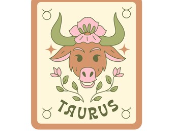 Adhesivo impermeable con el signo zodiacal Tauro