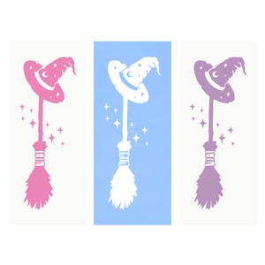 Die Cut Vinyl Witches Broom Decal - Car Decal, Truck Decal, Laptop Decal, Tumbler Decal
