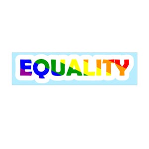 LGBTQ Equality Rainbow Vinyl Decal - Car, Truck, Laptop Sticker