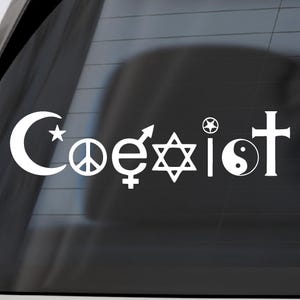 COEXIST Vinyl Aufkleber Aufkleber - Auto, LKW, Laptop