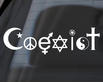 COEXIST Vinyl Decal Sticker - Car, Truck, Laptop