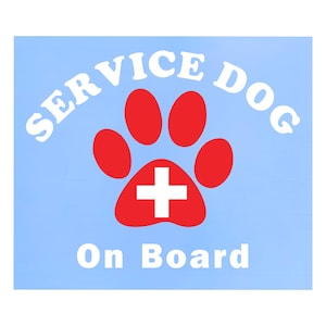 Waterproof Die Cut Vinyl Service Dog Decal - Truck Decal, Laptop Decal, Rear Window Decal