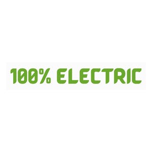 Die Cut Vinyl 100% Electric Vehicle Decal - EV Car / Truck Decal