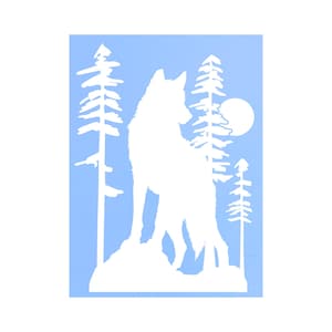 Wolf on Cliff Vinyl Decal: Waterproof Car/Laptop/Camper Decor