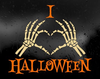 Die Cut Vinyl Decal - I Love Halloween