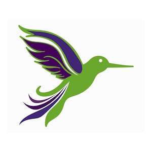 Multi-Layer Die Cut Vinyl Hummingbird Decal - Car Decal, Truck Decal, Laptop Decal