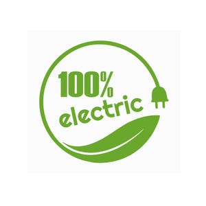 100% Electric Vinyl Decal - Waterproof EV Car Sticker
