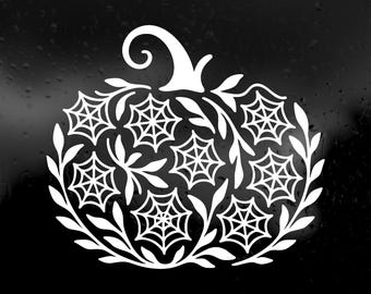 Die Cut Vinyl Decal - Webby Pumpkin