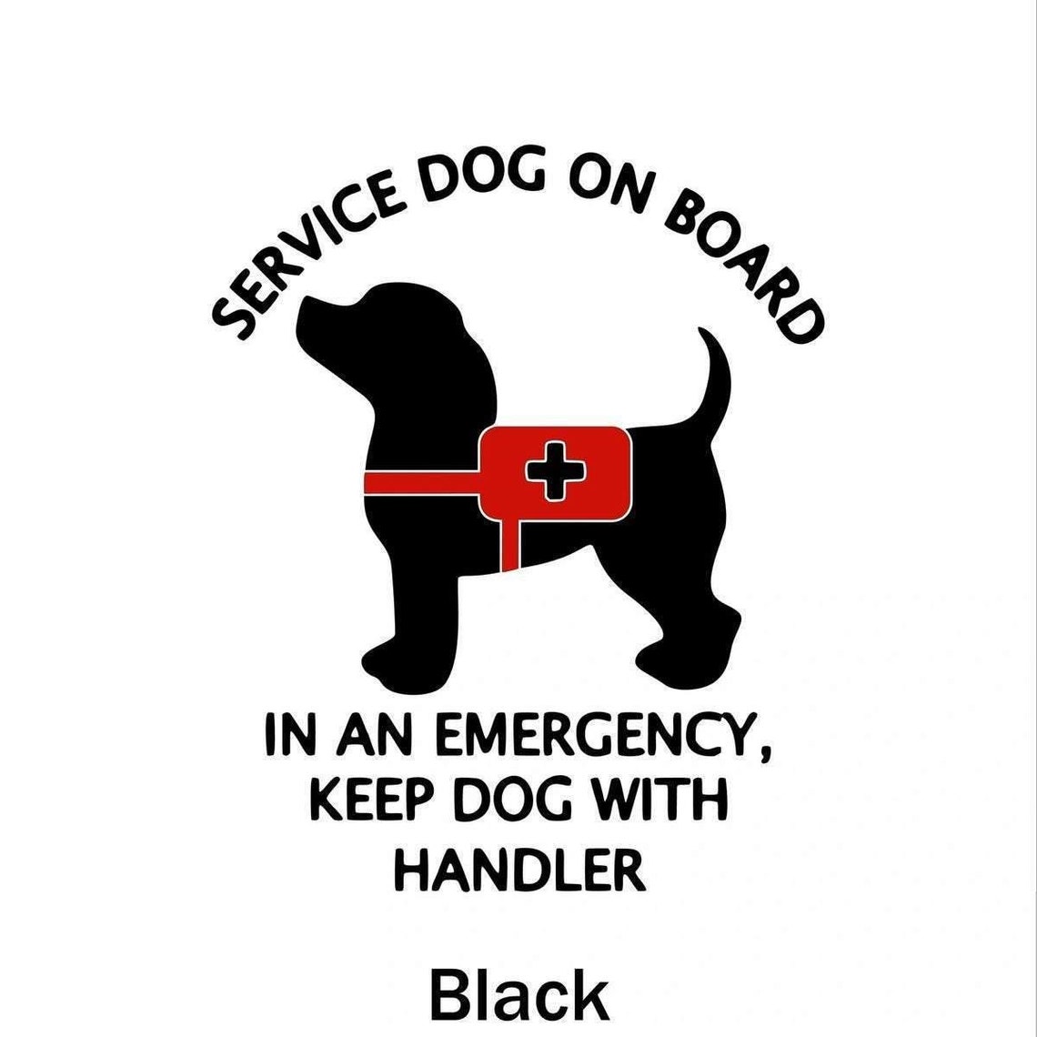 Service Dog High Quality Custom Vinyl Car and Truck Decal Etsy