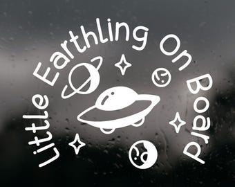 Space Baby On Board Car Decal: Waterproof Bumper Sticker