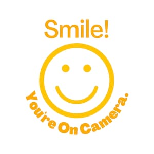 Smile You're On Camera Die Cut Decal By Get Decaled