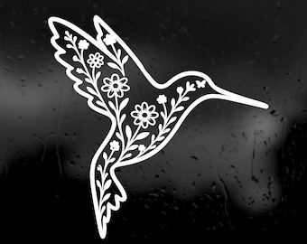 Die Cut Vinyl Decal - Wildflower Humminbird