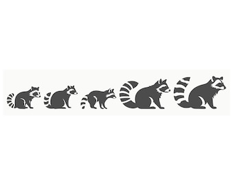 Raccoon Family Die Cut Decal: DIY Car, Laptop, Window Decor