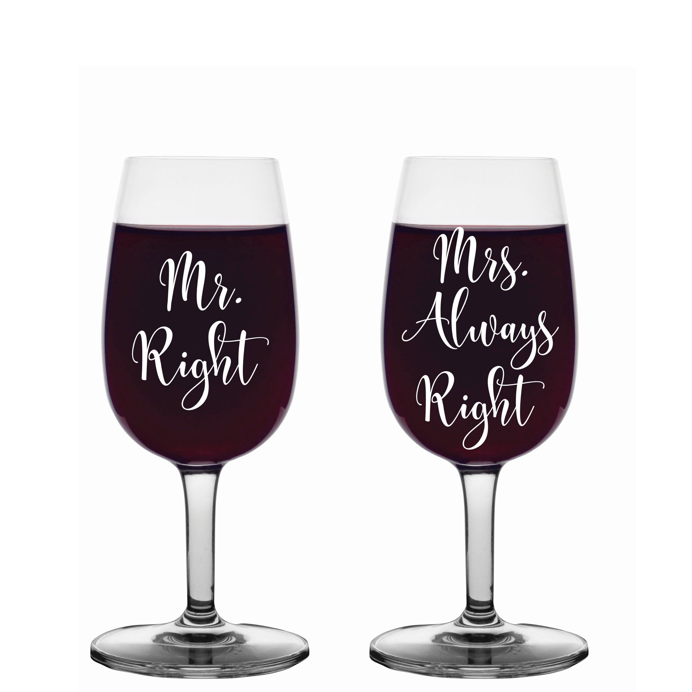 Die Cut Funny Mr Right, Mrs. Always Right Decal Pack