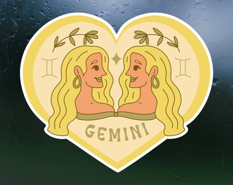 Gemini Zodiac Sign Waterproof Sticker
