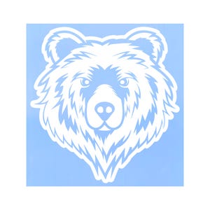 Grizzly Bear Die Cut Decal: Waterproof Vinyl for Car, Truck, Camper