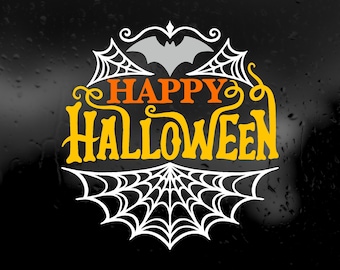 Die Cut Vinyl Decal - Happy Halloween Window / Door / Vehicle Decal