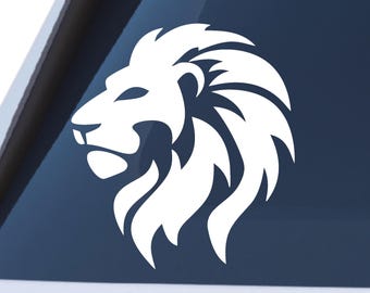 Lion Silhouette Vinyl Decal: Waterproof Car/Window Sticker