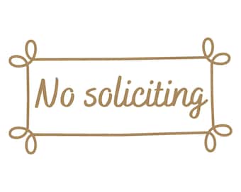 Vinilo adhesivo "Prohibido solicitar": Adhesivo impermeable para puertas y ventanas
