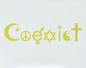 Stickers COEXIST High Quality Custom Vinyl Car & Truck Decals Stickers COEXIST High Quality Custom Vinyl Car & Truck Decals