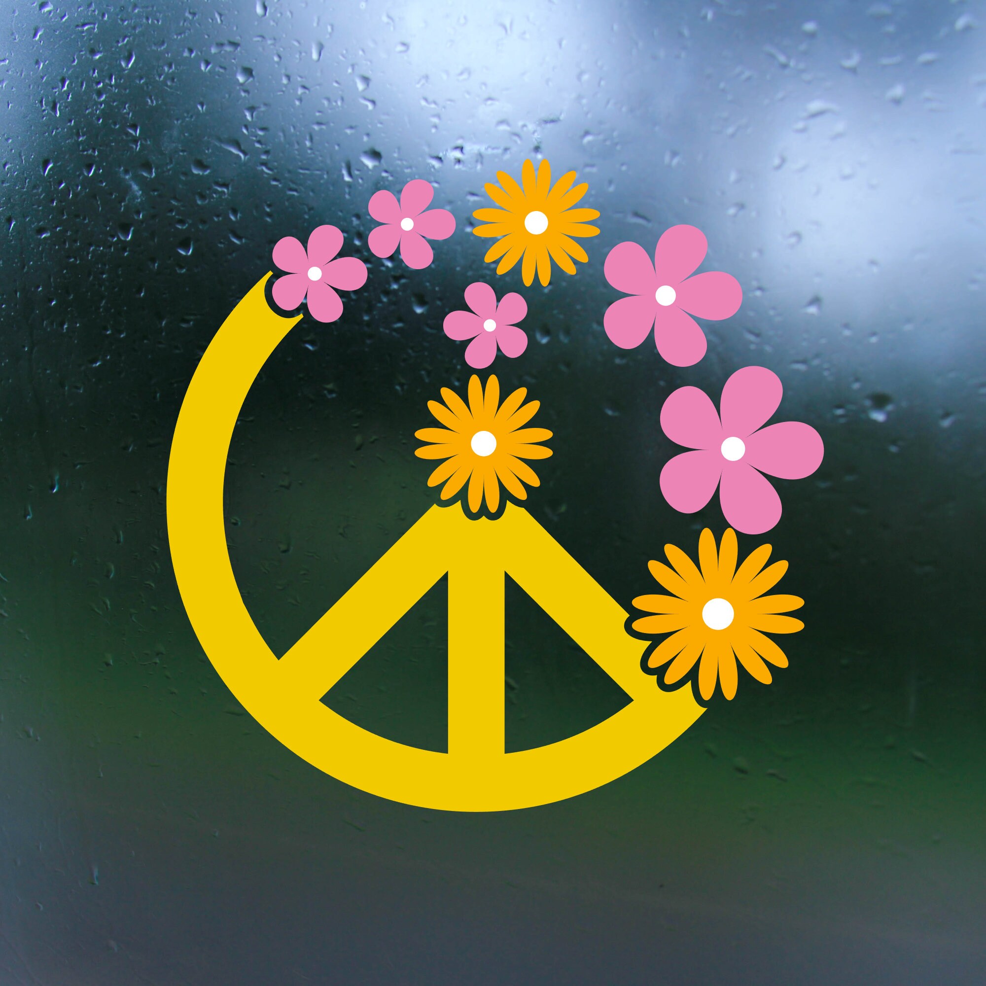 Large peace sign sale decals for cars