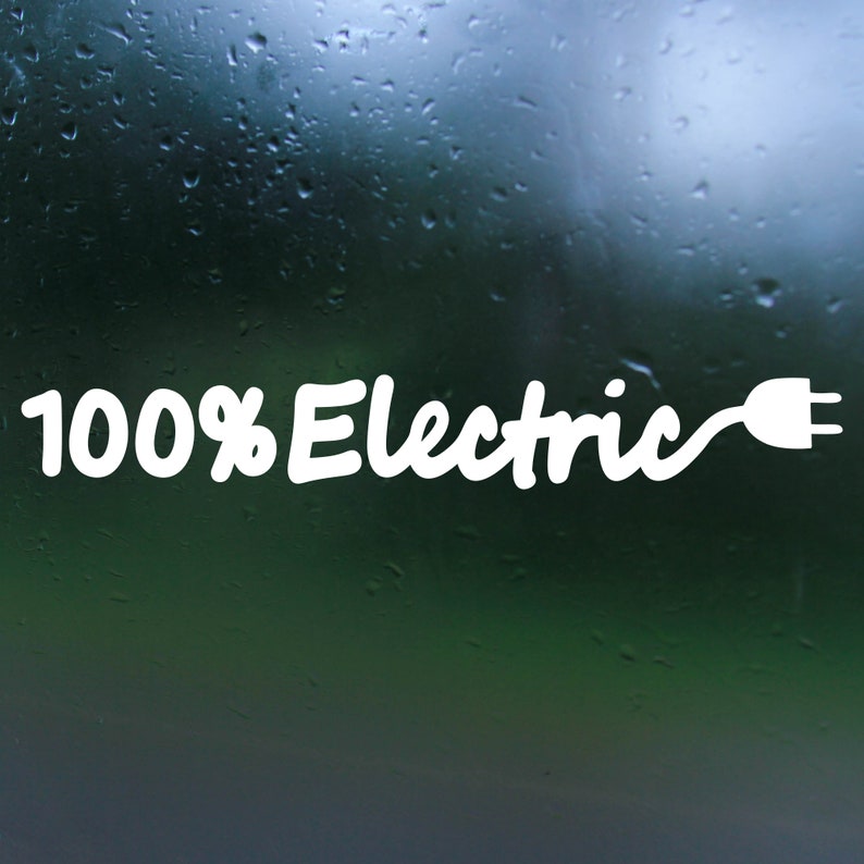 Custom 100 Electric Plug Decal for Electric Cars / Trucks Etsy