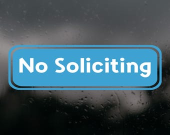 Adhesivo rectangular troquelado de vinilo con la leyenda "Prohibido solicitar" - Adhesivo impermeable