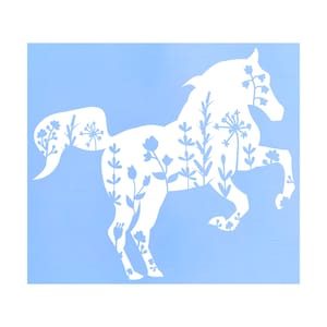 Wildflower Horse Vinyl Decal: Custom Die Cut Car/Truck/Trailer Decor