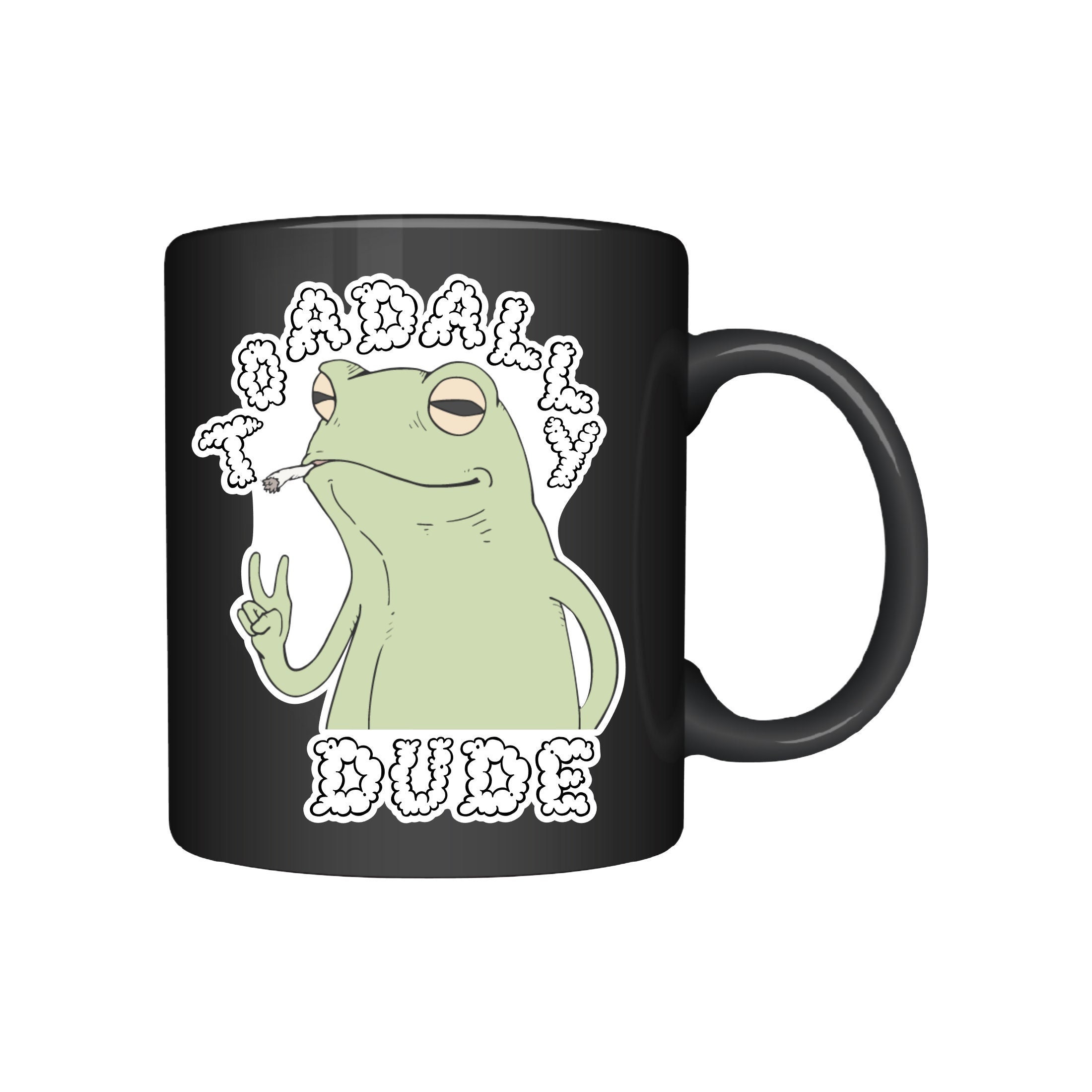 Toadally Dude Funny Toad Sticker for Cars, Mugs, Glass & More - Etsy