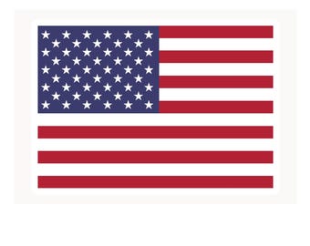 Waterproof Vinyl American Flag Sticker: Car, Truck, Window Decal