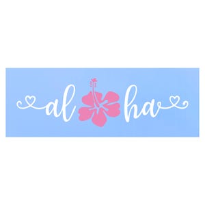 Die Cut Vinyl Aloha Hibiscus Flower Decal - Car Decal, Truck Decal, Laptop Decal, Tumbler Decal