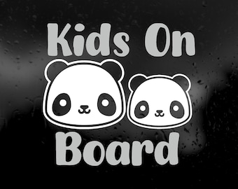 Kids On Board Panda Decal