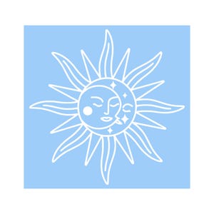 Sunshine & Moon Die Cut Waterproof Vinyl Decal