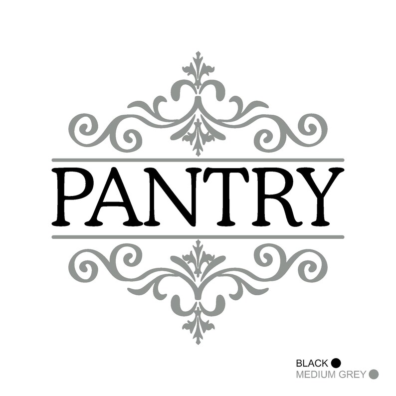 Removable Vinyl Fancy Pantry Door Decal - DIY Kitchen Decor - Etsy