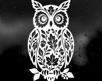 Die Cut Vinyl Decal - Harvest Owl