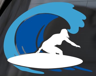 JDM - Die Cut - Surf Euro Oval - Surfing - Vinyl Car Decal Sticker