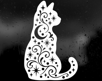 Die Cut Vinyl Decal - Celestial Cat